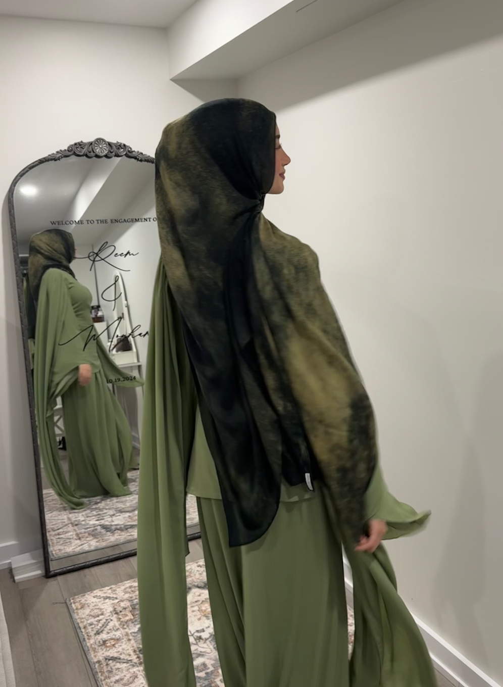 Pistachio Green Cape Tunic Set