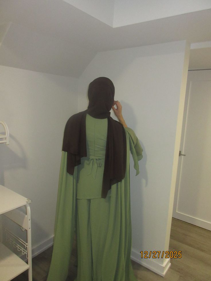 Pistachio Green Cape Tunic Set